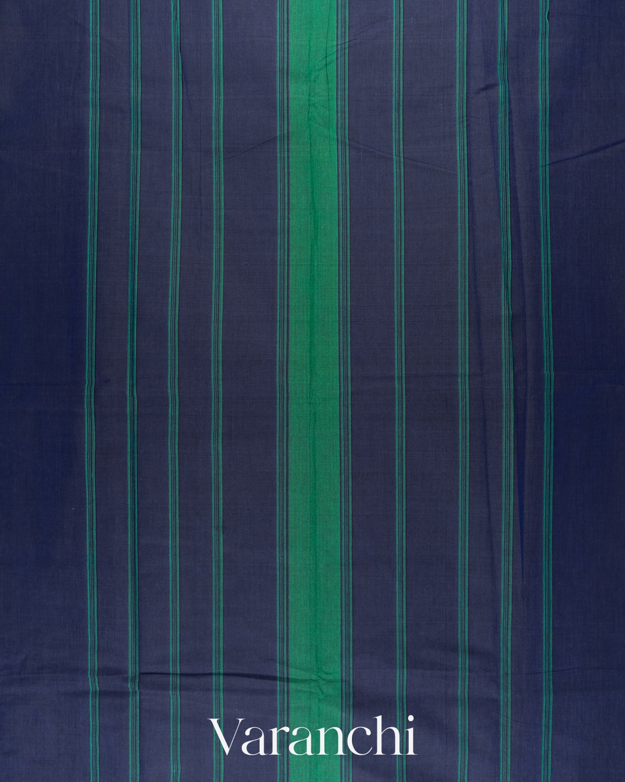 Deep Navy Blue Pure Kanchipuram Cotton Saree 