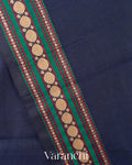 Deep Navy Blue Pure Kanchipuram Cotton Saree 