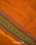 Saffron Orange Pure Kanchipuram Cotton Saree