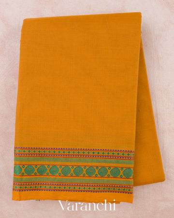 Turmeric Yellow Pure Kanchipuram Cotton Saree