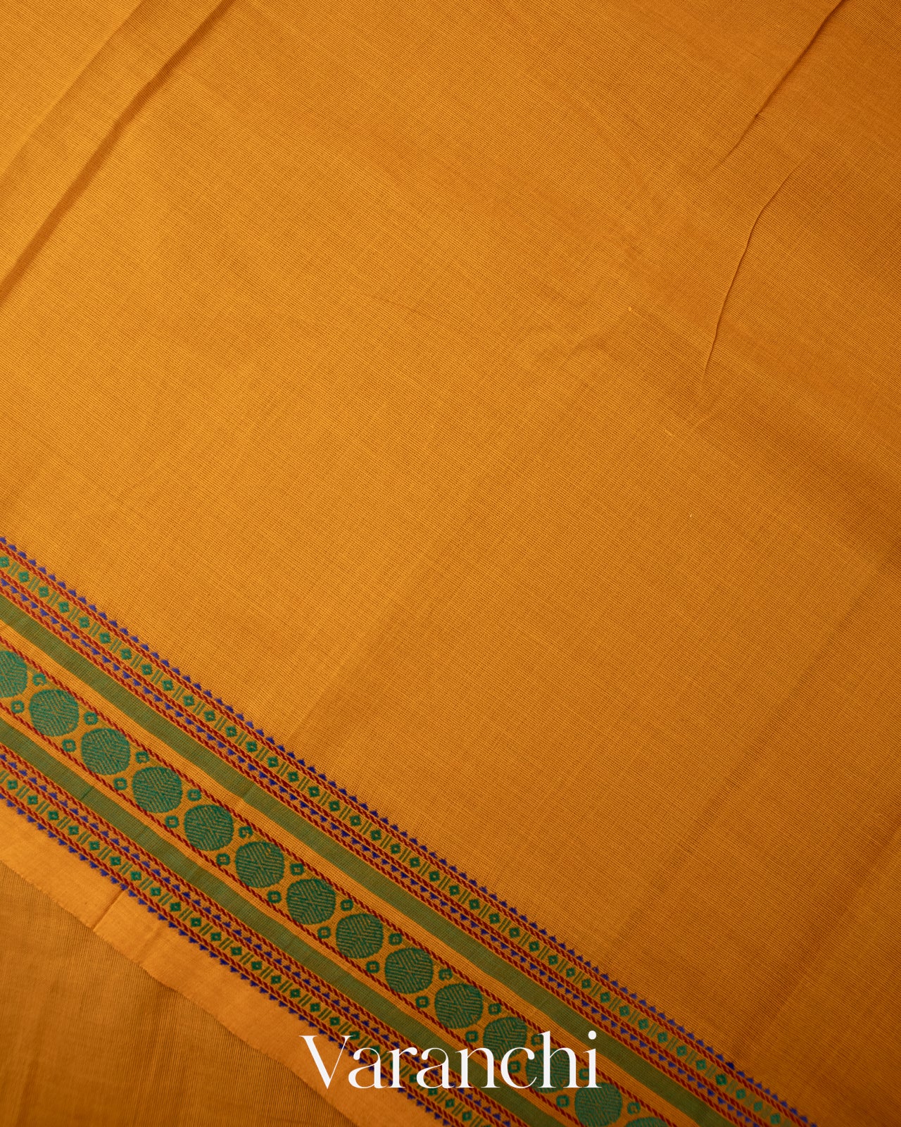 Turmeric Yellow Pure Kanchipuram Cotton Saree