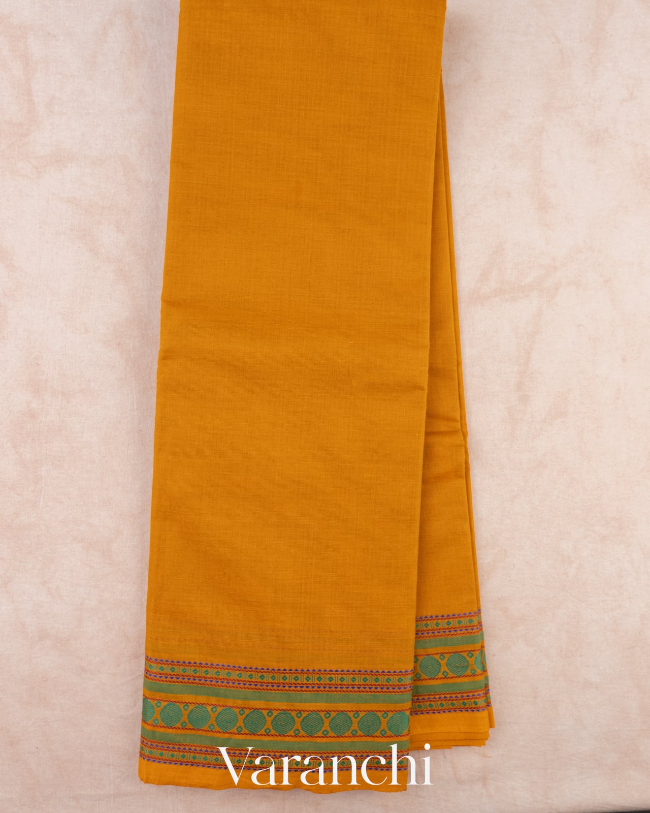 Turmeric Yellow Pure Kanchipuram Cotton Saree
