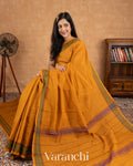Turmeric Yellow Pure Kanchipuram Cotton Saree