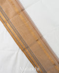 Ivory White Kanchipuram Cotton Saree