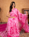 Candy Pink Katan Cotton Saree