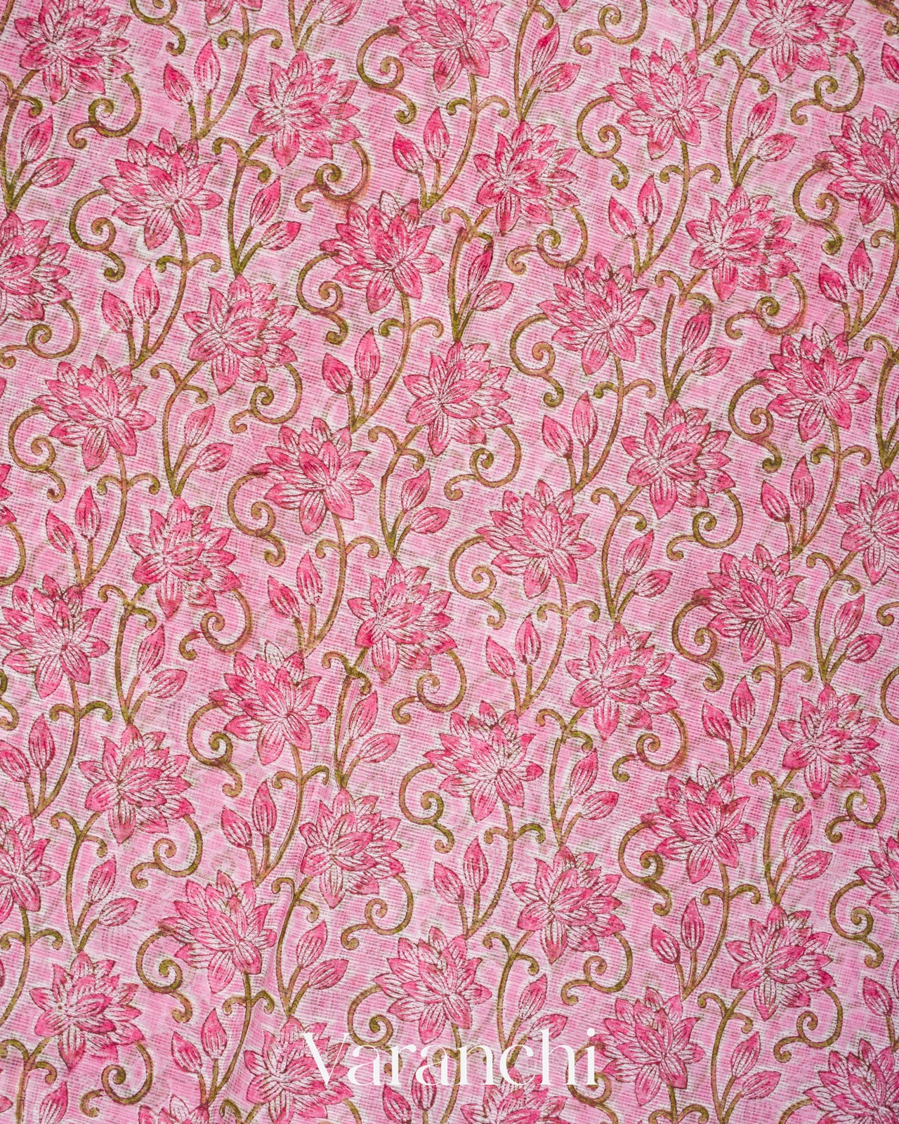 Baby Pink Kota Cotton Saree