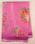 Lotus Pink Digital Printed Kota Cotton Saree
