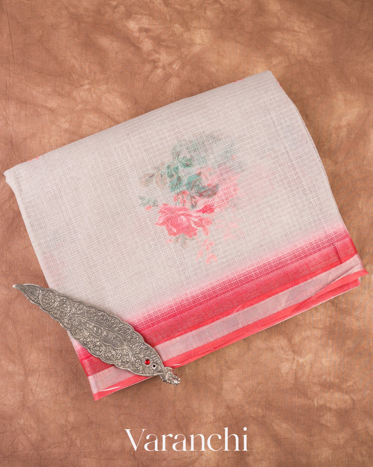 Soft Off-White Kota Silk Cotton Saree