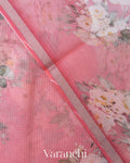 Blush Pink Digital Printed Kota Cotton Saree