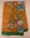 Burnt Mustard Digital Printed Kota Cotton Saree