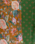 Burnt Mustard Digital Printed Kota Cotton Saree