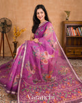 Magenta Kota Cotton Saree