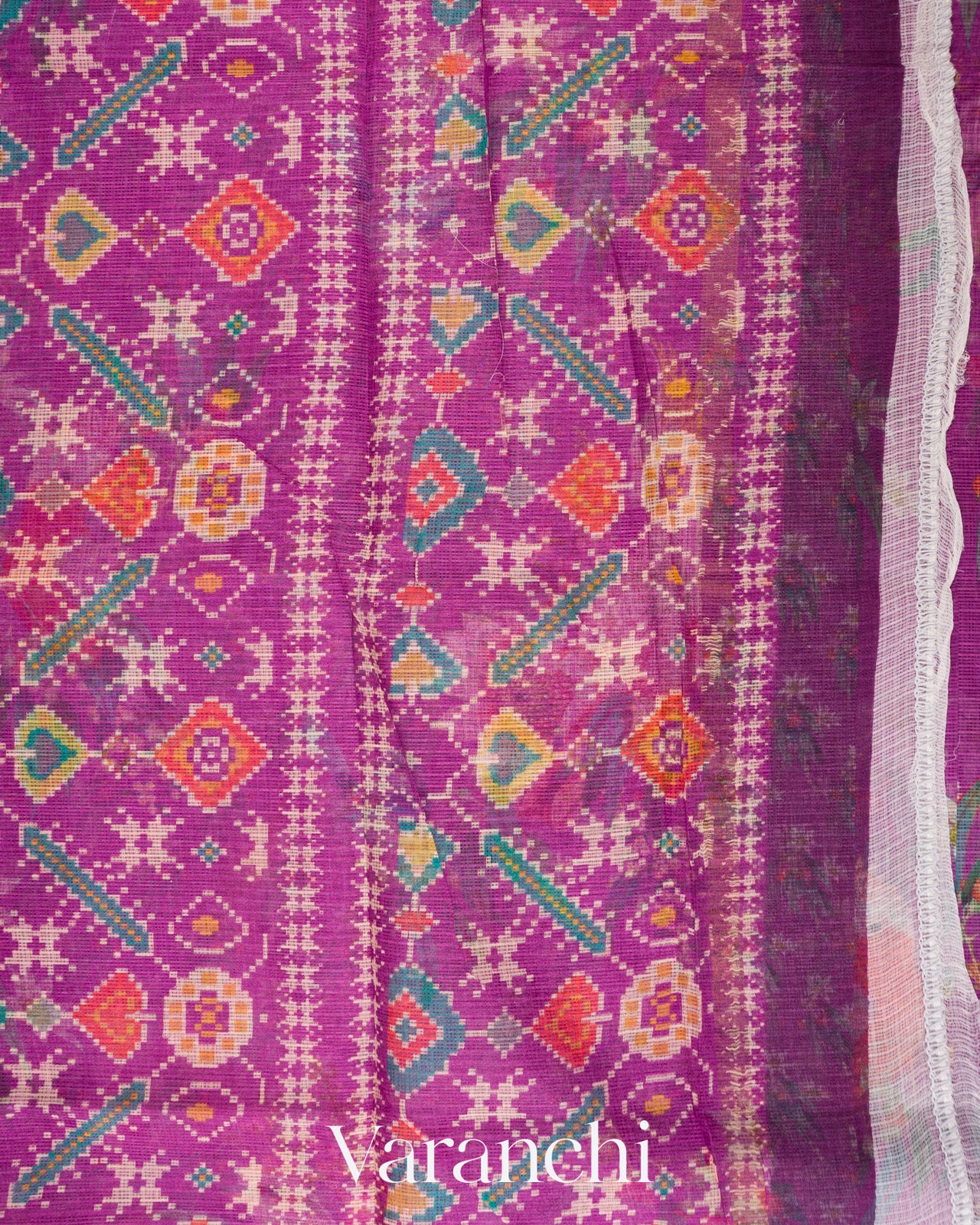 Magenta Kota Cotton Saree