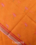 Burnt Orange Digital Printed Kota Cotton Saree