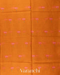 Burnt Orange Digital Printed Kota Cotton Saree