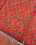 Vermilion Red Digital Printed Kota Cotton Saree