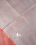 Baby Pink Embroidered Linen Tissue Saree