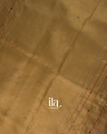 Golden Brown Embroidered Linen Tissue Saree 