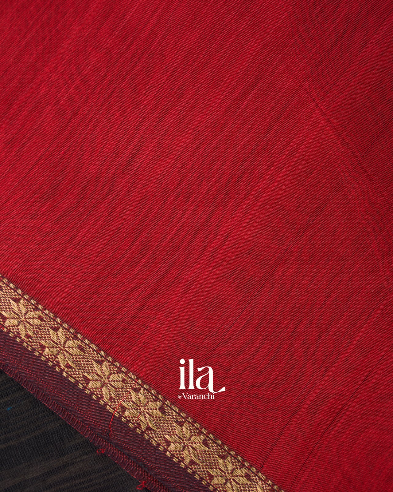 Jet Black Pure Maheshwari Silk Cotton Handloom Saree 