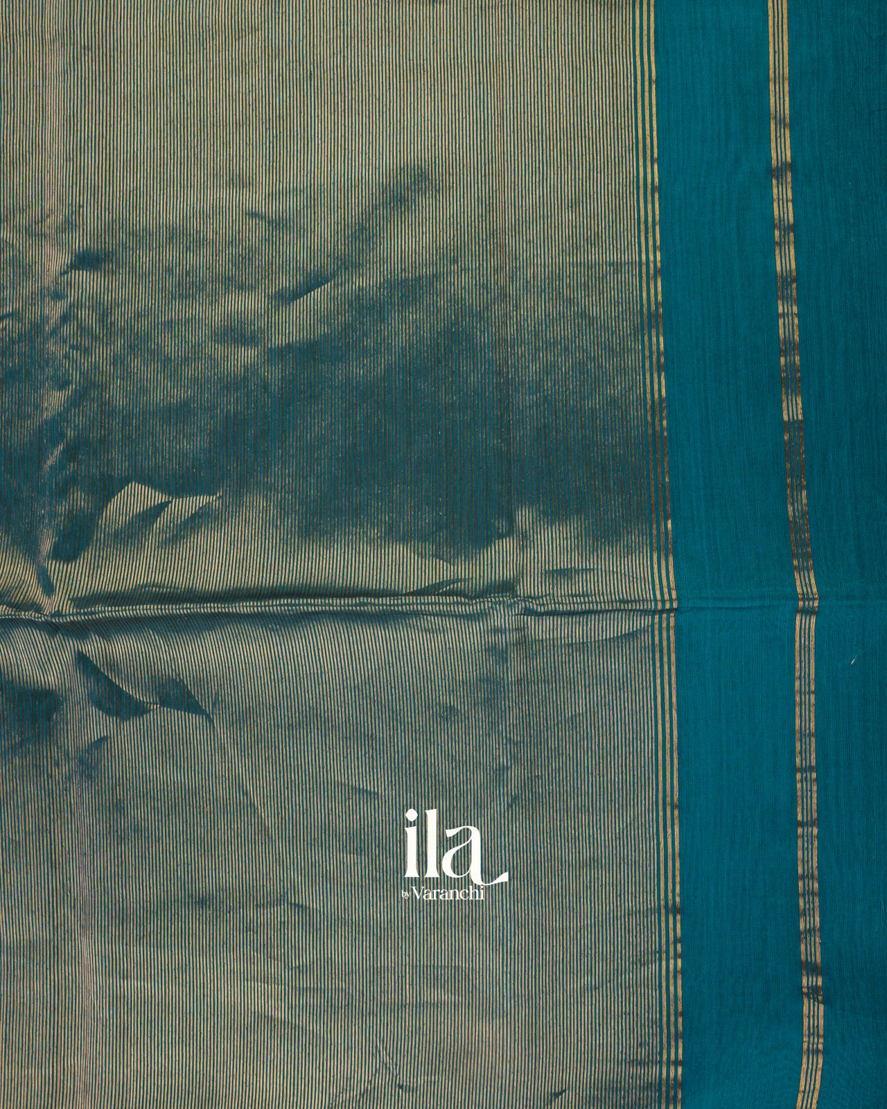 Peacock Blue Pure Maheshwari Silk Cotton Handloom Saree  