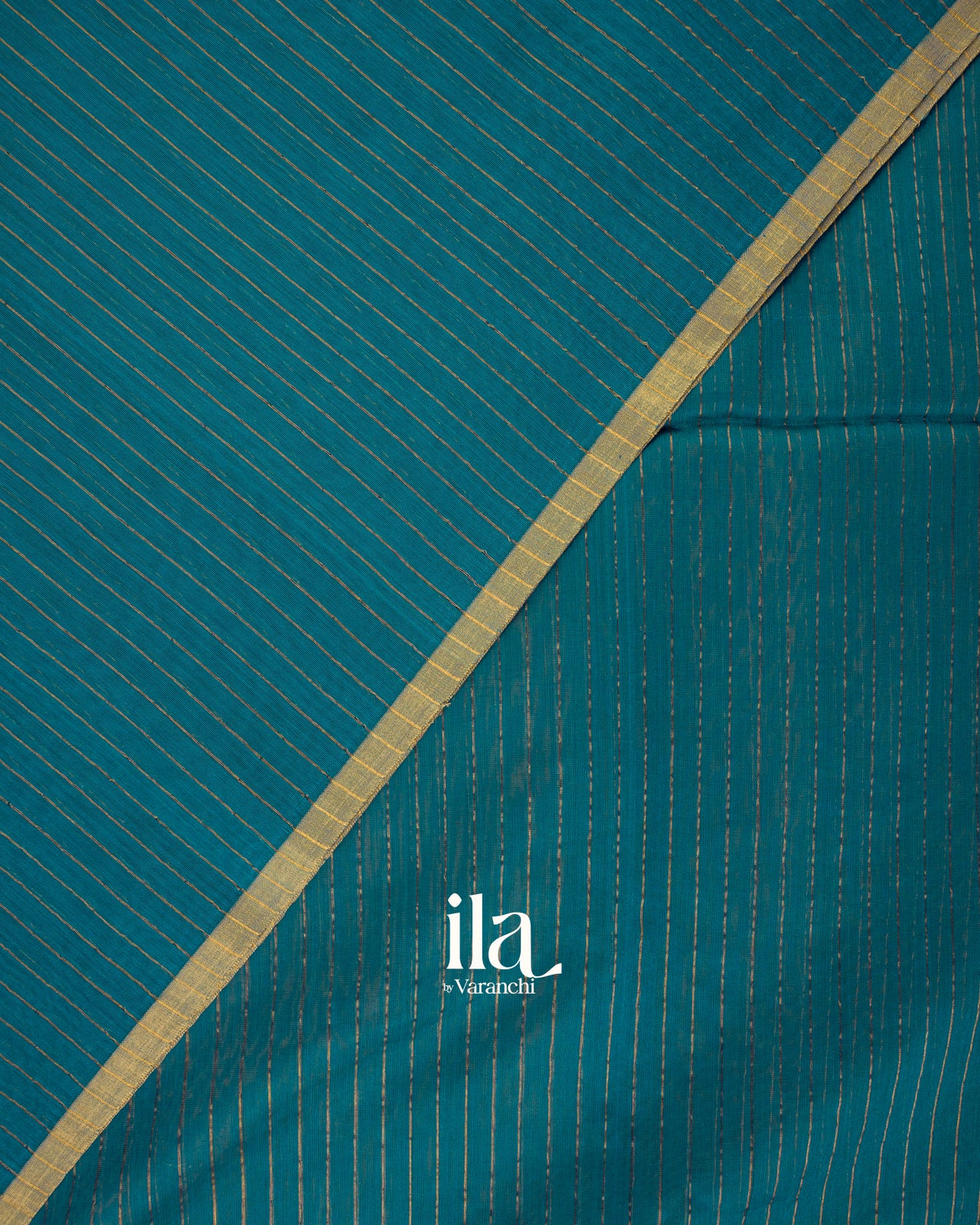 Peacock Blue Pure Maheshwari Silk Cotton Handloom Saree  