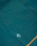 Peacock Blue Pure Maheshwari Silk Cotton Handloom Saree  