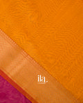 Mango Yellow Pure Maheshwari Silk Cotton Handloom Saree