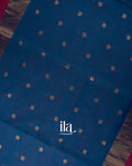 Navy Blue Pure Maheshwari Silk Cotton Handloom Saree 