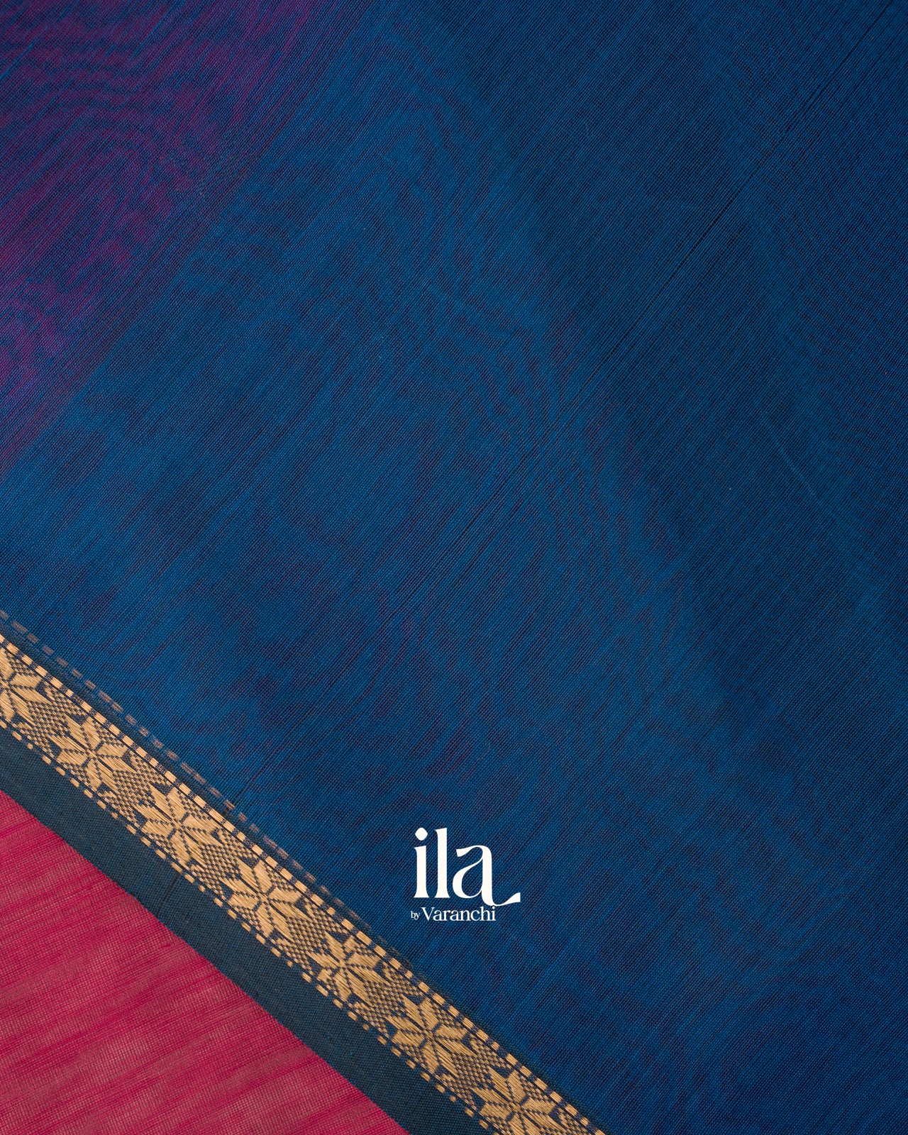 Navy Blue Pure Maheshwari Silk Cotton Handloom Saree 