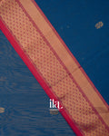 Navy Blue Pure Maheshwari Silk Cotton Handloom Saree 