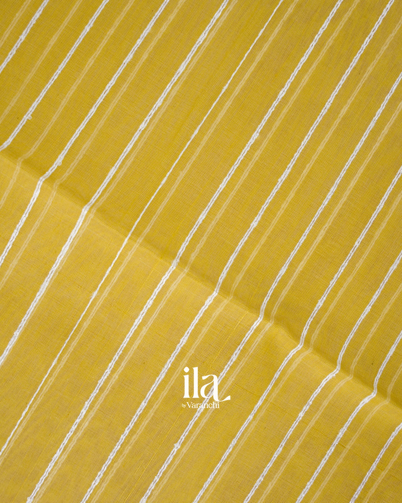 Olive Yellow Kosa Striped Pure Maheshwari Silk Cotton Handloom Saree