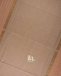 Soft Peach Kosa Striped Pure Maheshwari Silk Cotton Handloom Saree 