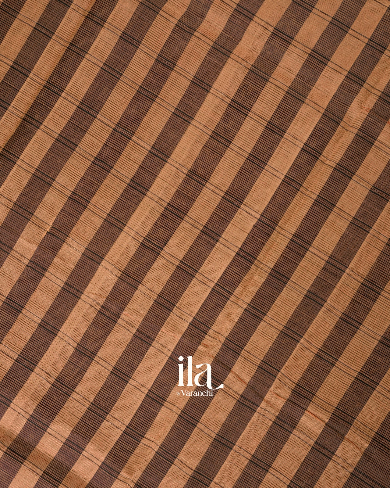 Light Peach Checks Mangalgiri Silk Cotton Handloom Saree 
