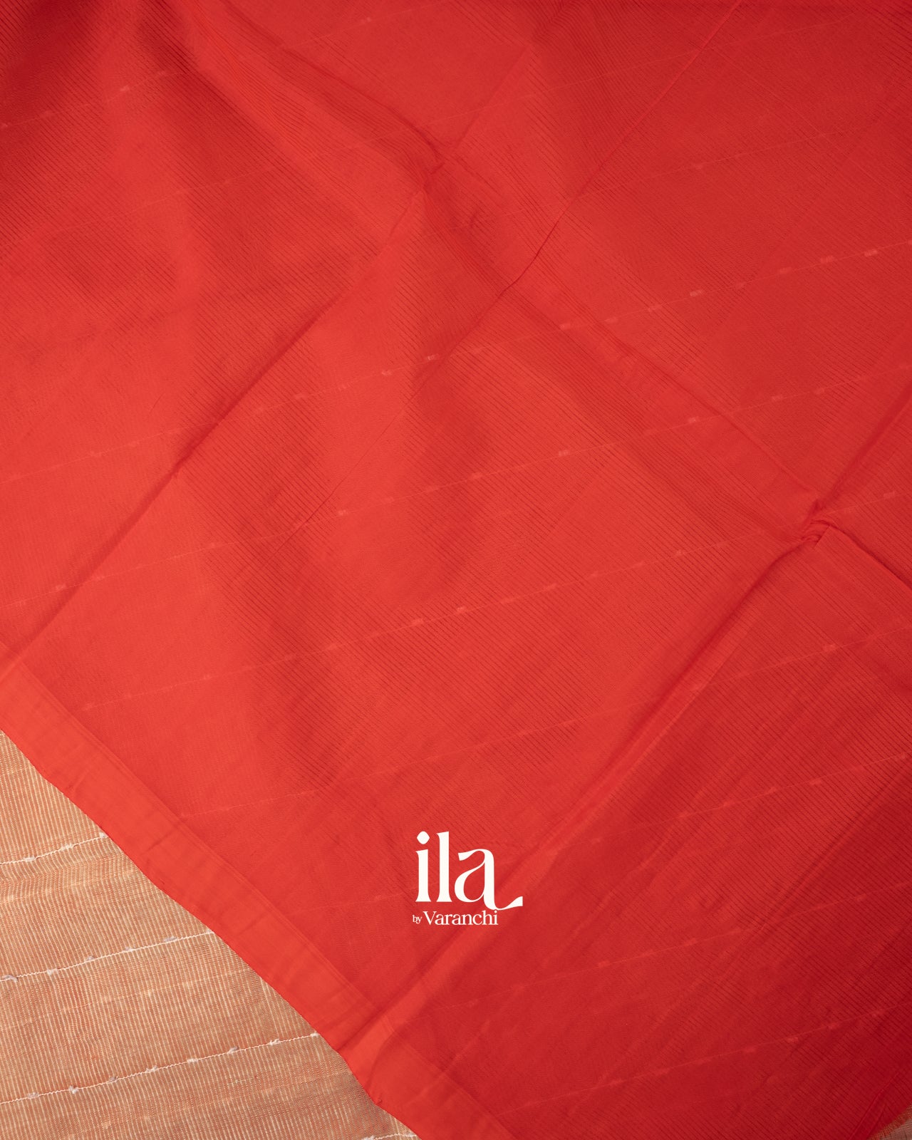 Light Peach Striped Mangalgiri Silk Cotton Handloom Saree 