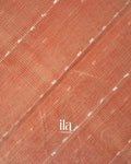 Light Peach Striped Mangalgiri Silk Cotton Handloom Saree 