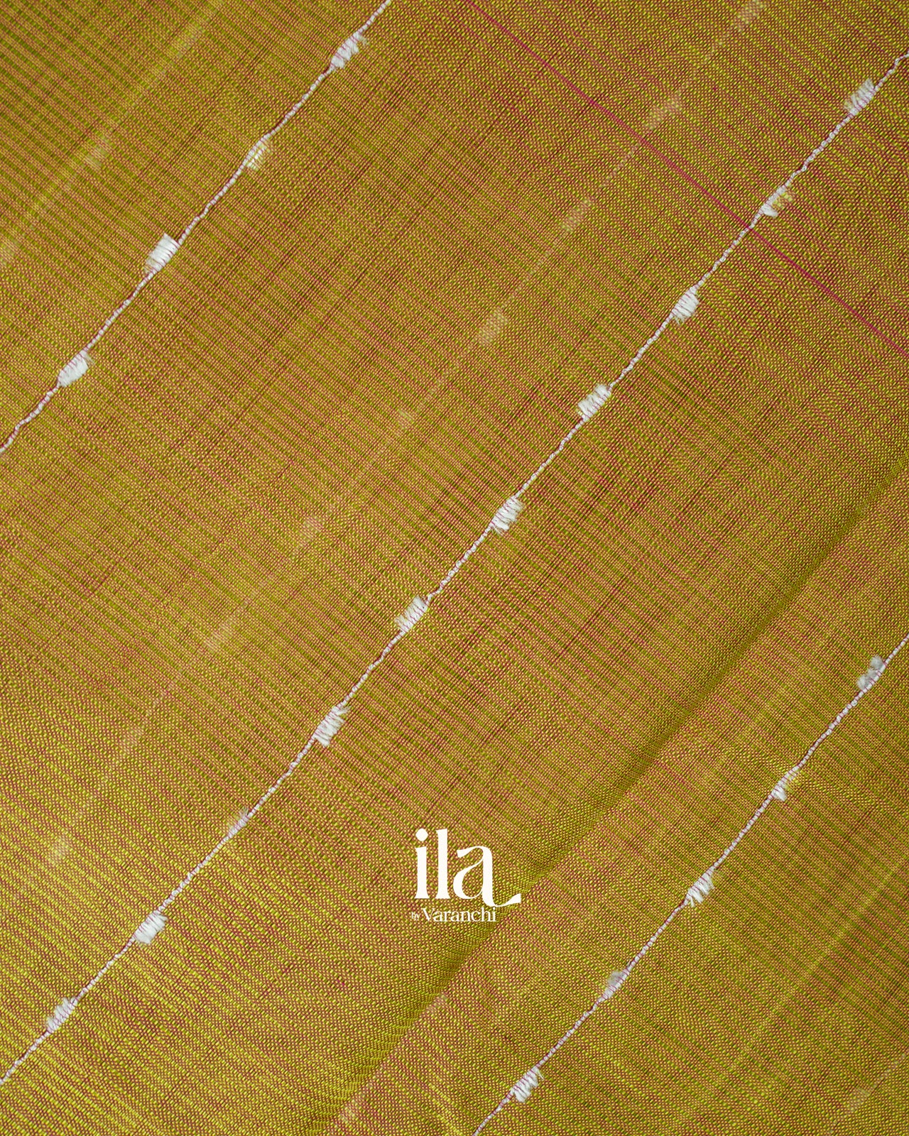 Mehendi Green Striped Mangalgiri Silk Cotton Handloom Saree 