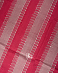 Onion Pink Striped Mangalgiri Silk Cotton Handloom Saree