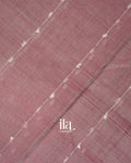 Onion Pink Striped Mangalgiri Silk Cotton Handloom Saree