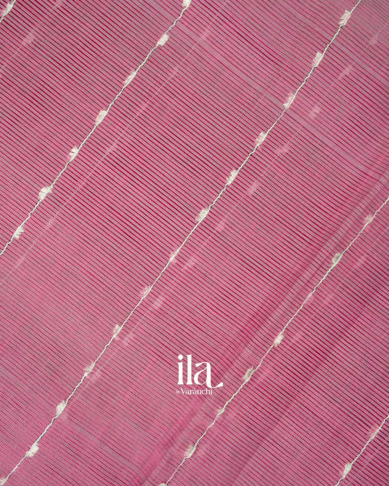 Dusty Pink Striped  Mangalgiri Silk Cotton Handloom Saree