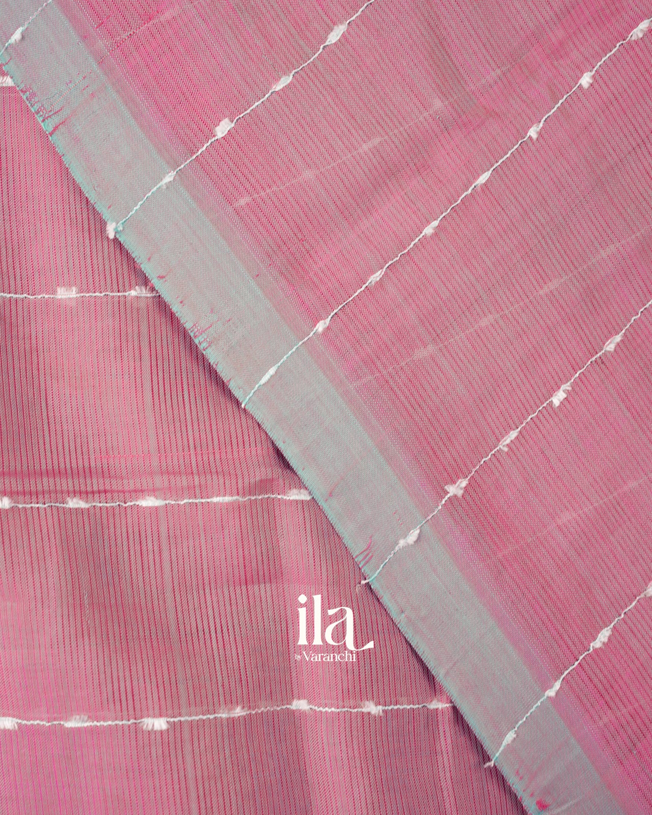 Dusty Pink Striped Mangalgiri Silk Cotton Handloom Saree