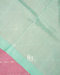Dusty Pink Striped  Mangalgiri Silk Cotton Handloom Saree