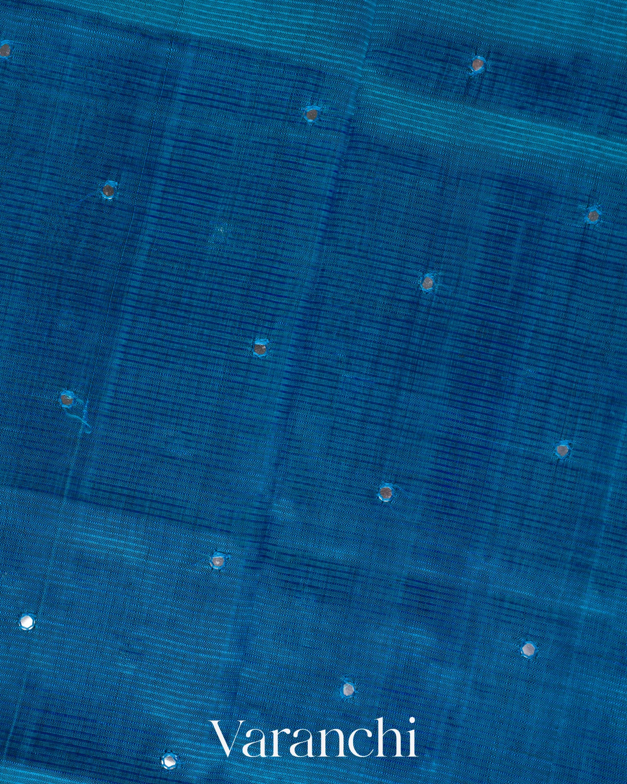 Deep Prussian Blue Mangalgiri Silk Cotton Saree