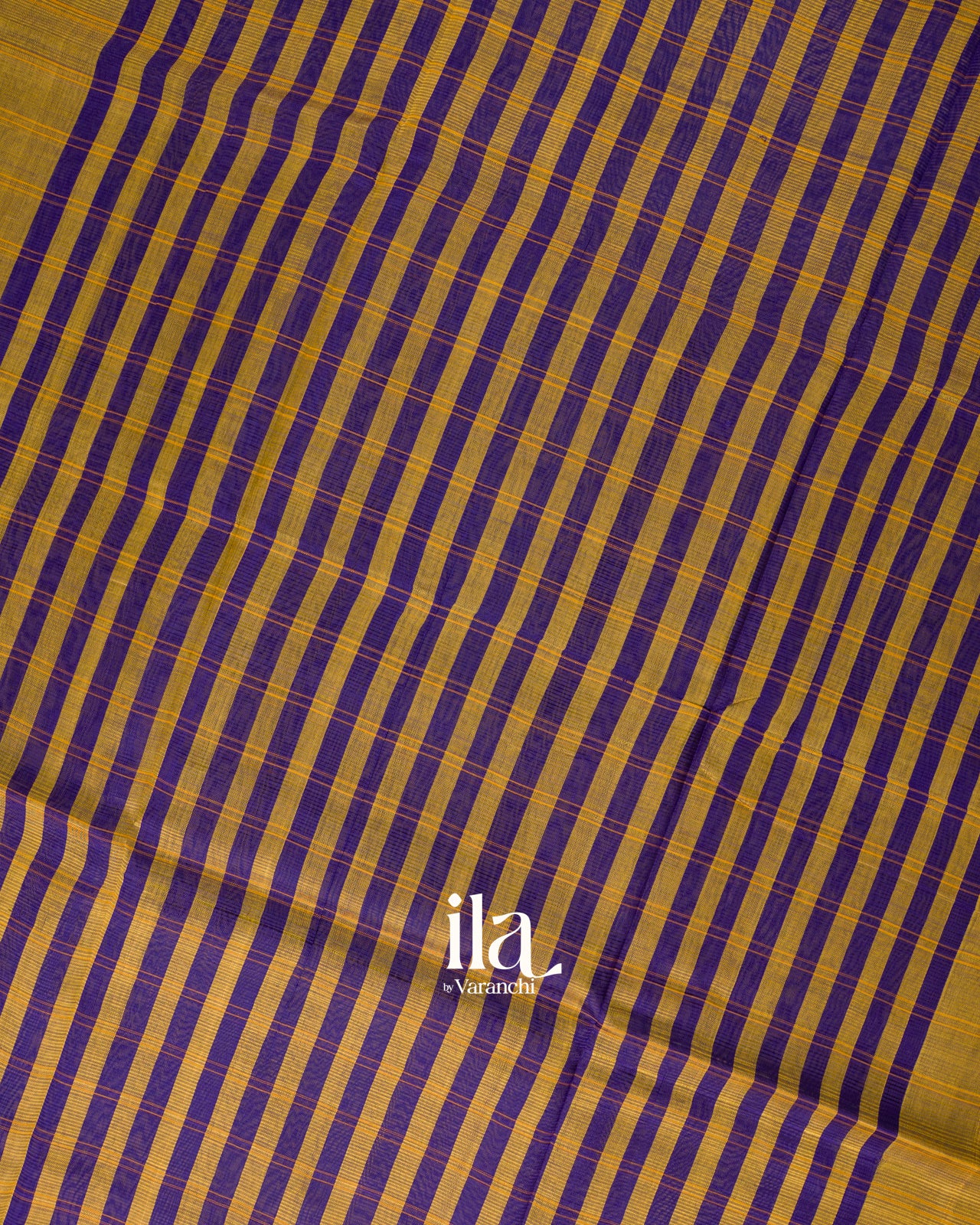 Royal Violet Checks Mangalgiri Silk Cotton Handloom Saree
