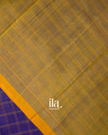 Royal Violet Checks Mangalgiri Silk Cotton Handloom Saree