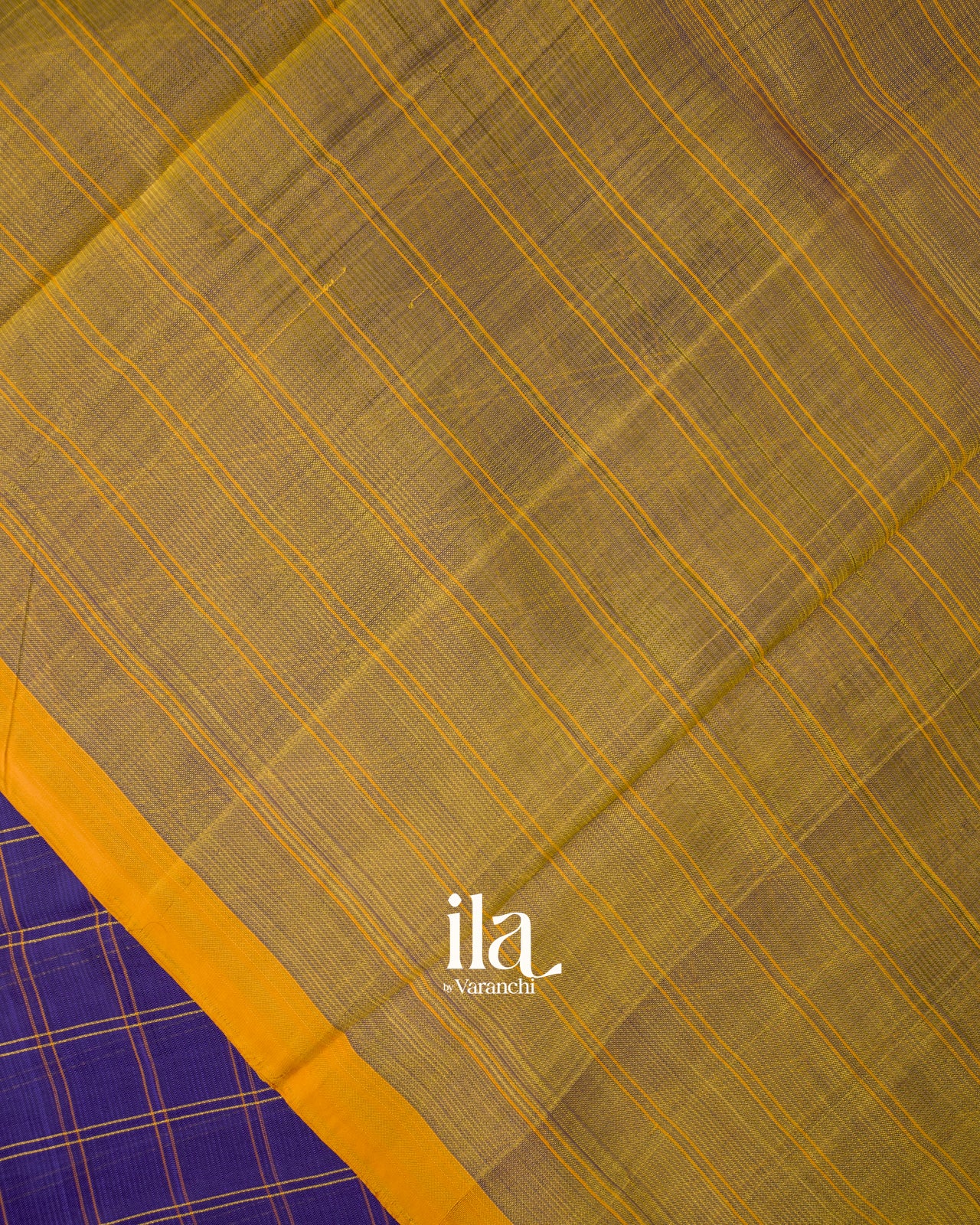 Royal Violet Checks Mangalgiri Silk Cotton Handloom Saree