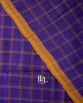 Royal Violet Checks Mangalgiri Silk Cotton Handloom Saree