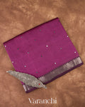 Deep Magenta Mangalgiri Silk Cotton Saree