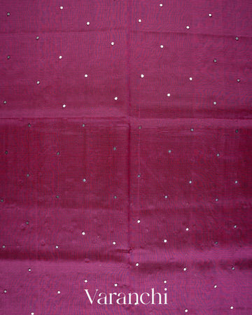 Deep Magenta Mangalgiri Silk Cotton Saree