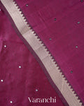 Deep Magenta Mangalgiri Silk Cotton Saree