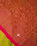 Mehendi Green Checks Mangalgiri Silk Cotton Handloom Saree